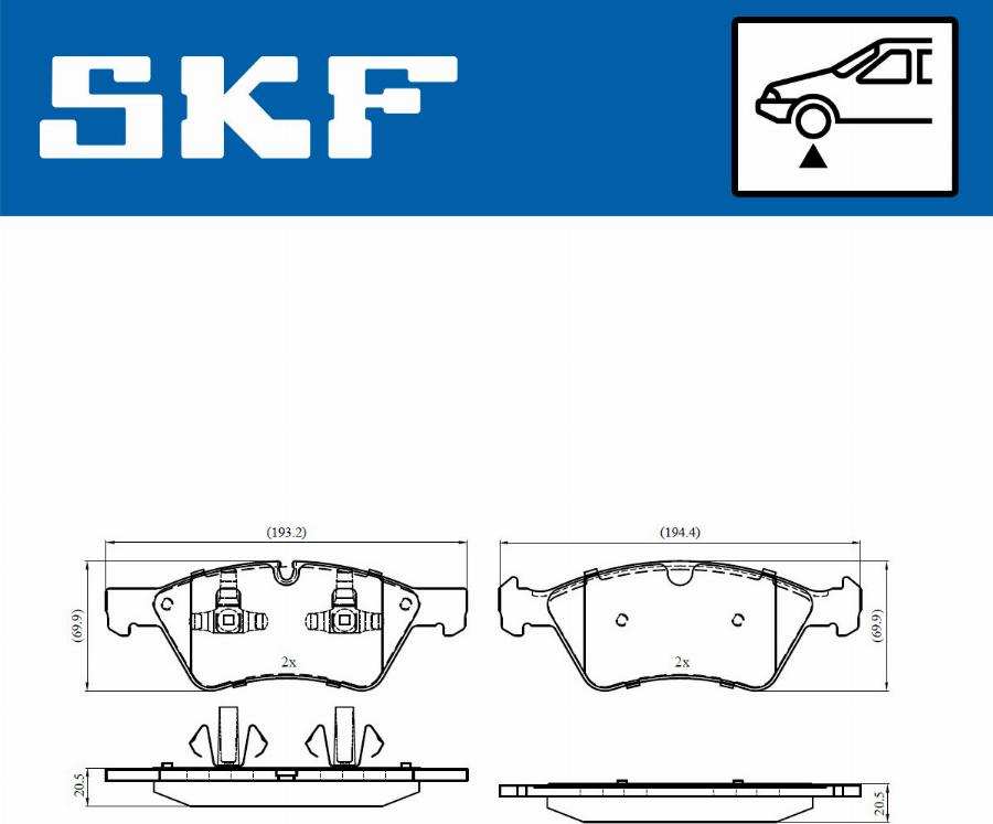 SKF VKBP 80402 - Jarrupala, levyjarru inparts.fi