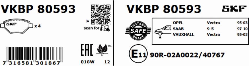 SKF VKBP 80593 - Jarrupala, levyjarru inparts.fi