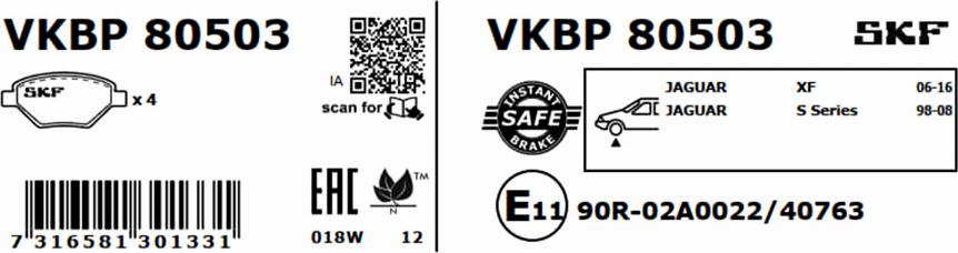 SKF VKBP 80503 - Jarrupala, levyjarru inparts.fi