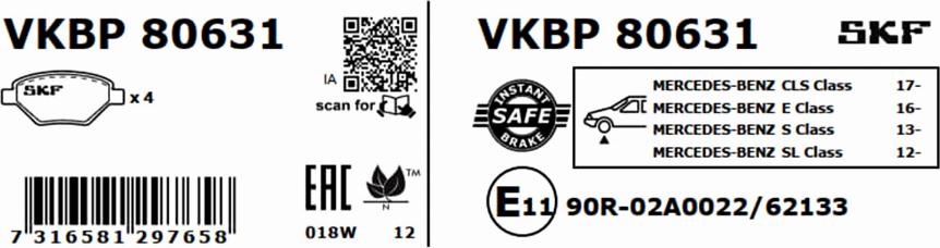 SKF VKBP 80631 - Jarrupala, levyjarru inparts.fi