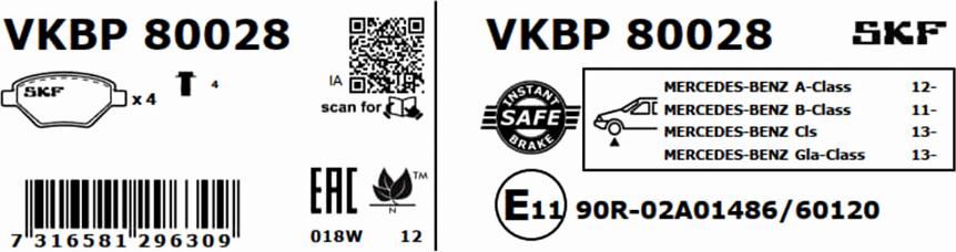 SKF VKBP 80028 - Jarrupala, levyjarru inparts.fi