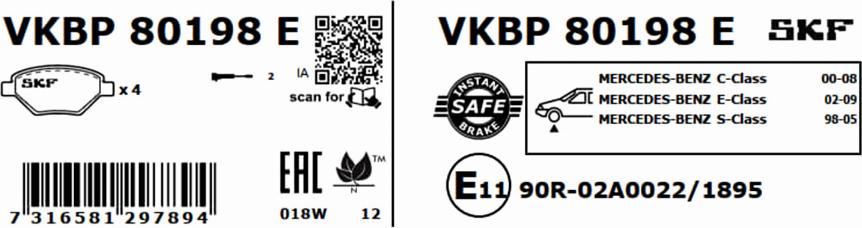 SKF VKBP 80198 E - Jarrupala, levyjarru inparts.fi