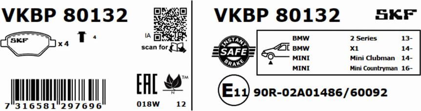 SKF VKBP 80132 - Jarrupala, levyjarru inparts.fi