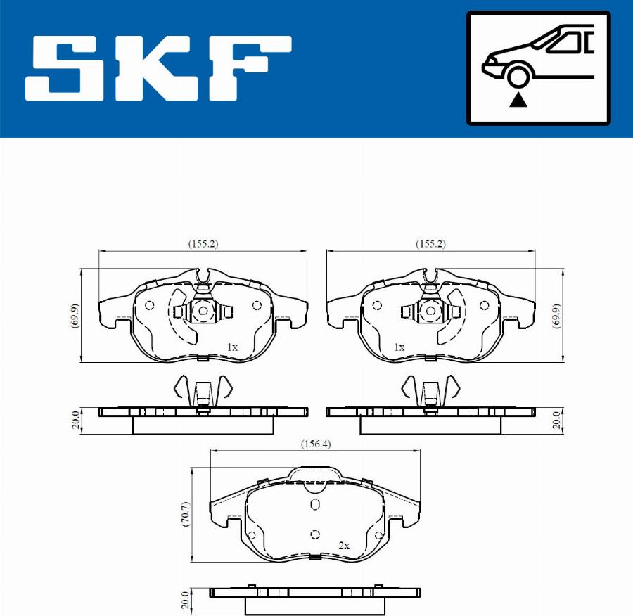 SKF VKBP 80345 - Jarrupala, levyjarru inparts.fi