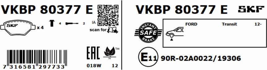 SKF VKBP 80377 E - Jarrupala, levyjarru inparts.fi