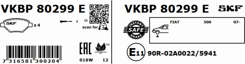 SKF VKBP 80299 E - Jarrupala, levyjarru inparts.fi