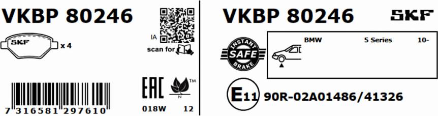 SKF VKBP 80246 - Jarrupala, levyjarru inparts.fi