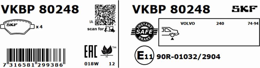 SKF VKBP 80248 - Jarrupala, levyjarru inparts.fi