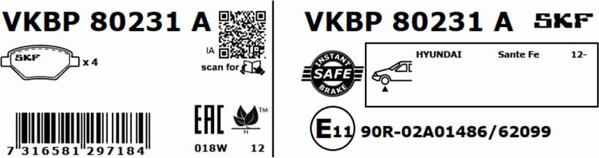 SKF VKBP 80231 A - Jarrupala, levyjarru inparts.fi