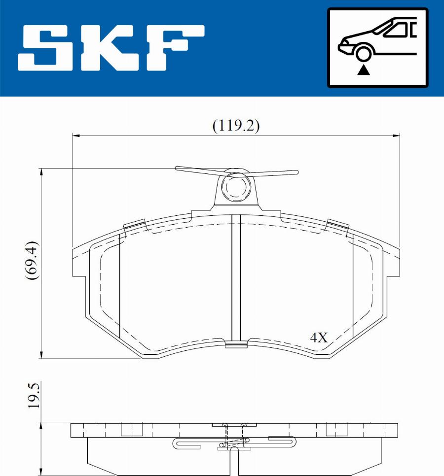 SKF VKBP 80722 - Jarrupala, levyjarru inparts.fi