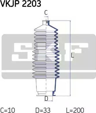 SKF VKJP 2203 - Paljekumisarja, ohjaus inparts.fi