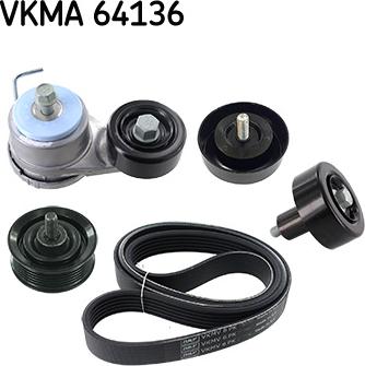 SKF VKMA 64136 - Moniurahihnasarja inparts.fi