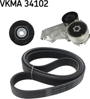 SKF VKMA 34102 - Moniurahihnasarja inparts.fi