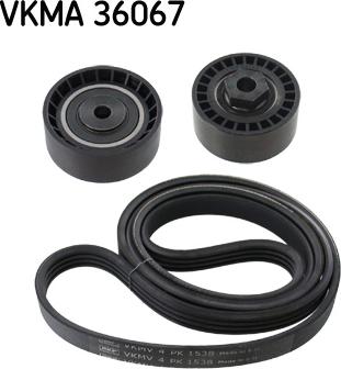 SKF VKMA 36067 - Moniurahihnasarja inparts.fi