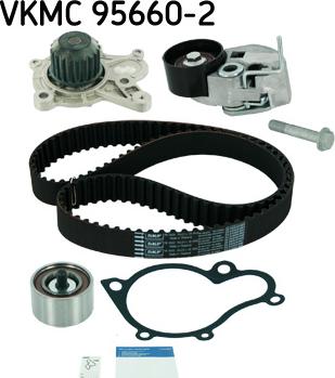 SKF VKMC 95660-2 - Vesipumppu + jakohihnasarja inparts.fi