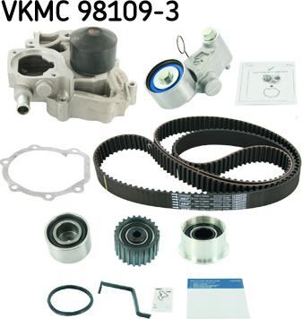 SKF VKMC 98109-3 - Vesipumppu + jakohihnasarja inparts.fi