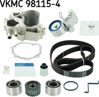 SKF VKMC 98115-4 - Vesipumppu + jakohihnasarja inparts.fi