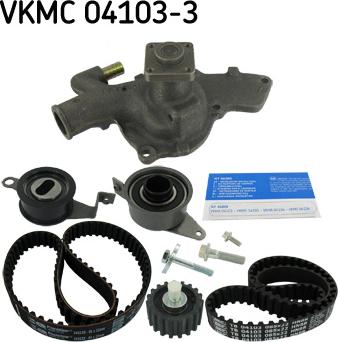 SKF VKMC 04103-3 - Vesipumppu + jakohihnasarja inparts.fi