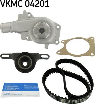 SKF VKMC 04201 - Vesipumppu + jakohihnasarja inparts.fi