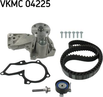 SKF VKMC 04225 - Vesipumppu + jakohihnasarja inparts.fi