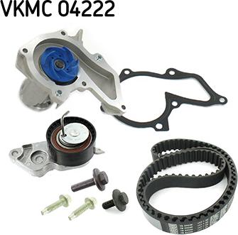 SKF VKMC 04222 - Vesipumppu + jakohihnasarja inparts.fi