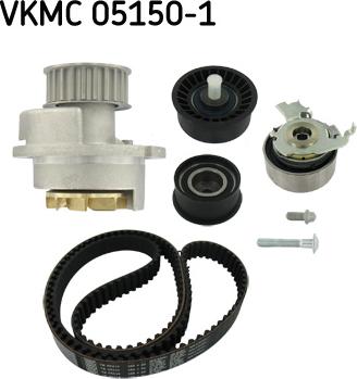 SKF VKMC 05150-1 - Vesipumppu + jakohihnasarja inparts.fi