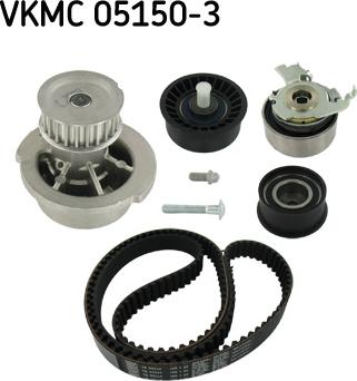 SKF VKMC 05150-3 - Vesipumppu + jakohihnasarja inparts.fi