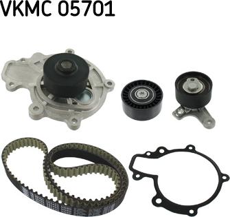 SKF VKMC 05701 - Vesipumppu + jakohihnasarja inparts.fi