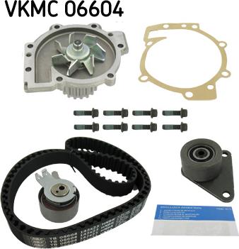 SKF VKMC 06604 - Vesipumppu + jakohihnasarja inparts.fi