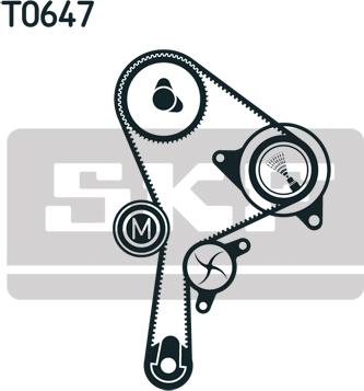 SKF VKMC 06008 - Vesipumppu + jakohihnasarja inparts.fi