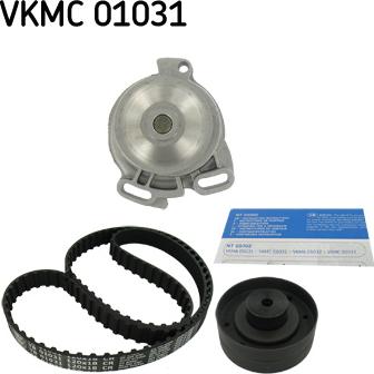 SKF VKMC 01031 - Vesipumppu + jakohihnasarja inparts.fi