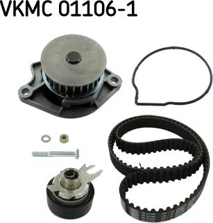 SKF VKMC 01106-1 - Vesipumppu + jakohihnasarja inparts.fi