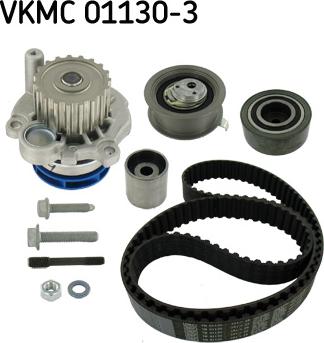 SKF VKMC 01130-3 - Vesipumppu + jakohihnasarja inparts.fi