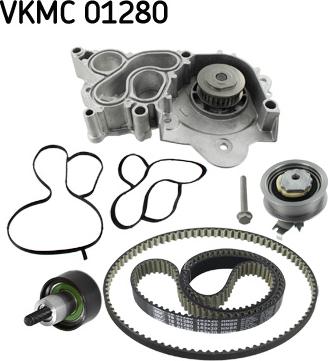 SKF VKMC 01280 - Vesipumppu + jakohihnasarja inparts.fi