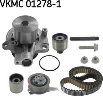 SKF VKMC 01278-1 - Vesipumppu + jakohihnasarja inparts.fi