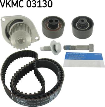 SKF VKMC 03130 - Vesipumppu + jakohihnasarja inparts.fi