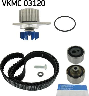 SKF VKMC 03120 - Vesipumppu + jakohihnasarja inparts.fi