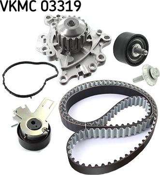 SKF VKMC 03319 - Vesipumppu + jakohihnasarja inparts.fi