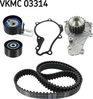 SKF VKMC 03314 - Vesipumppu + jakohihnasarja inparts.fi