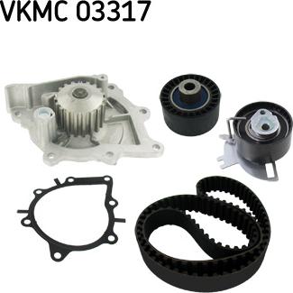 SKF VKMC 03317 - Vesipumppu + jakohihnasarja inparts.fi