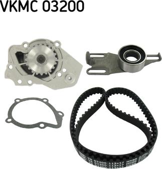 SKF VKMC 03200 - Vesipumppu + jakohihnasarja inparts.fi