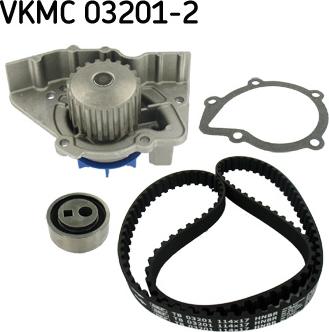 SKF VKMC 03201-2 - Vesipumppu + jakohihnasarja inparts.fi