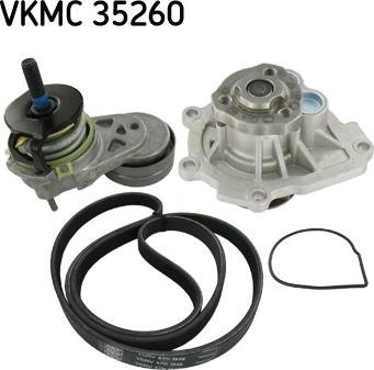 SKF VKMC 35260 - Vesipumppu + vetohihnasarja inparts.fi