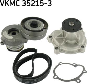 SKF VKMC 35215-3 - Vesipumppu + vetohihnasarja inparts.fi