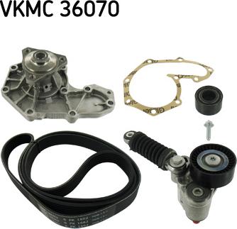 SKF VKMC 36070 - Vesipumppu + vetohihnasarja inparts.fi