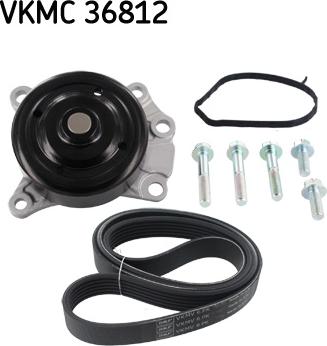 SKF VKMC 36812 - Vesipumppu + vetohihnasarja inparts.fi