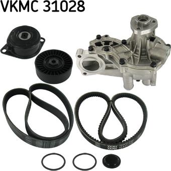 SKF VKMC 31028 - Vesipumppu + vetohihnasarja inparts.fi