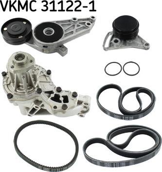 SKF VKMC 31122-1 - Vesipumppu + vetohihnasarja inparts.fi