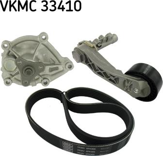 SKF VKMC 33410 - Vesipumppu + vetohihnasarja inparts.fi