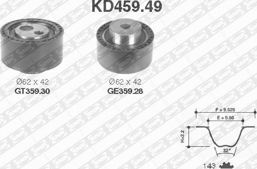 SNR KD459.49 - Hammashihnasarja inparts.fi